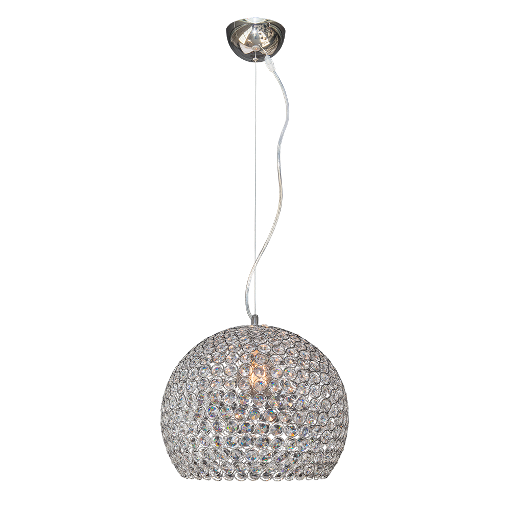 COLGANTE ESFERA CROMO C/CAIRELES 35CM M41-1B
